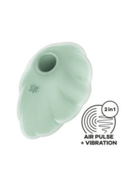 Stimulateur clitoridien par onde de pression sans contact et par vibration USB vert menthe, Cloud Dancer Satisfyer - CC597838